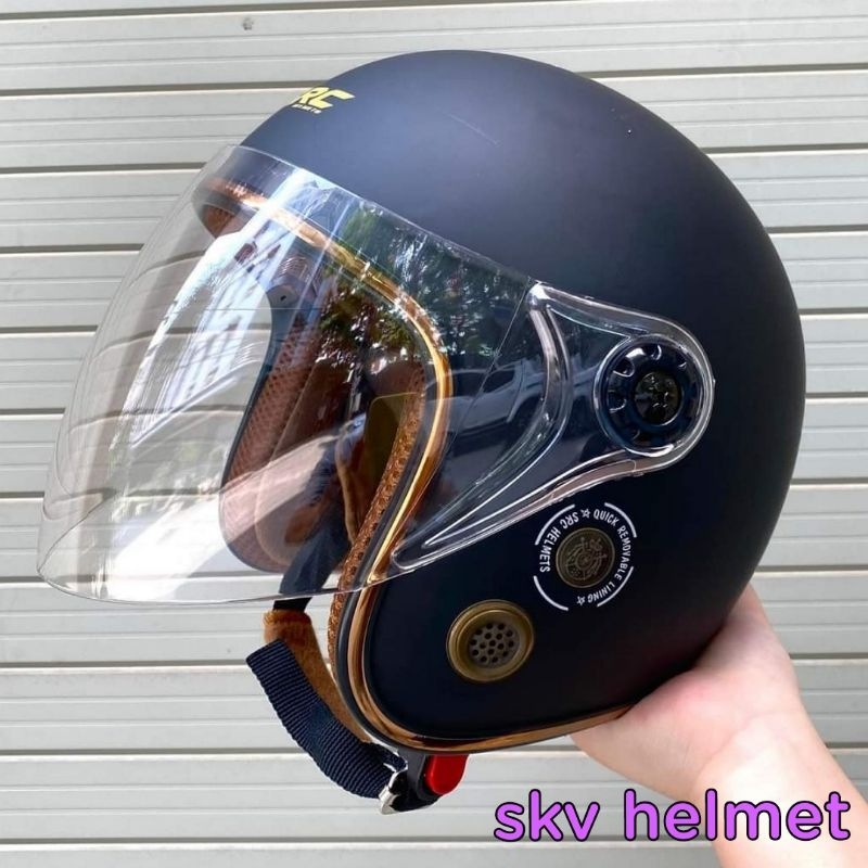 Mũ nón bảo hiểm 3/4 có kính chính hãng [ Free Ship ]