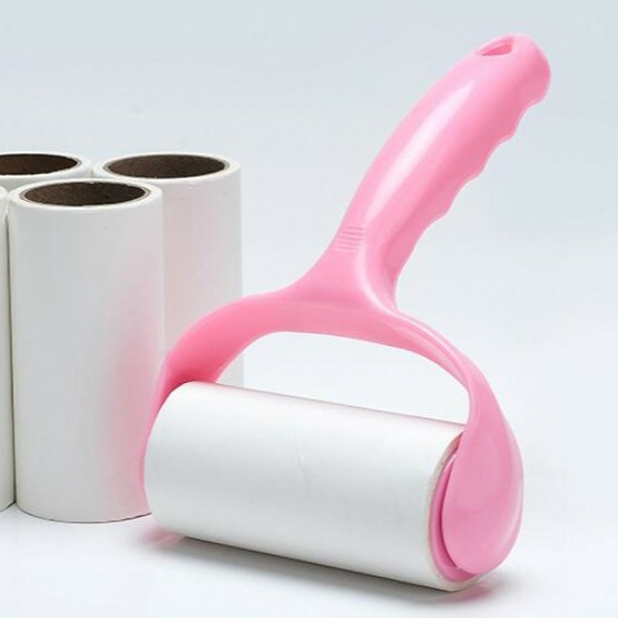 Cây lăn bụi quần áo, chăn màn, lông chó mèo - sử dụng lõi giấy dạng xé từng lớp