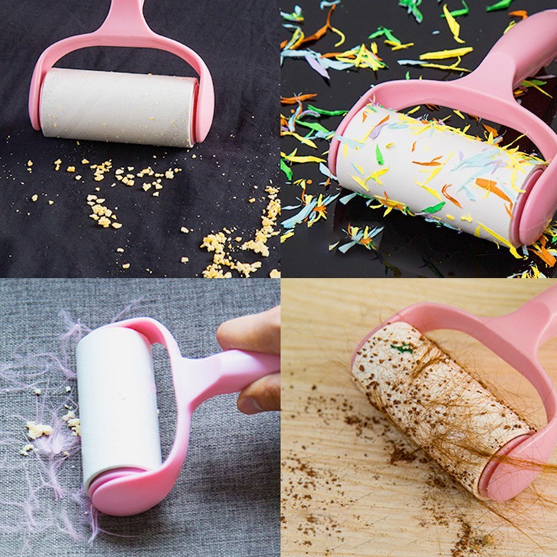 Cây lăn bụi quần áo, chăn màn, lông chó mèo - sử dụng lõi giấy dạng xé từng lớp