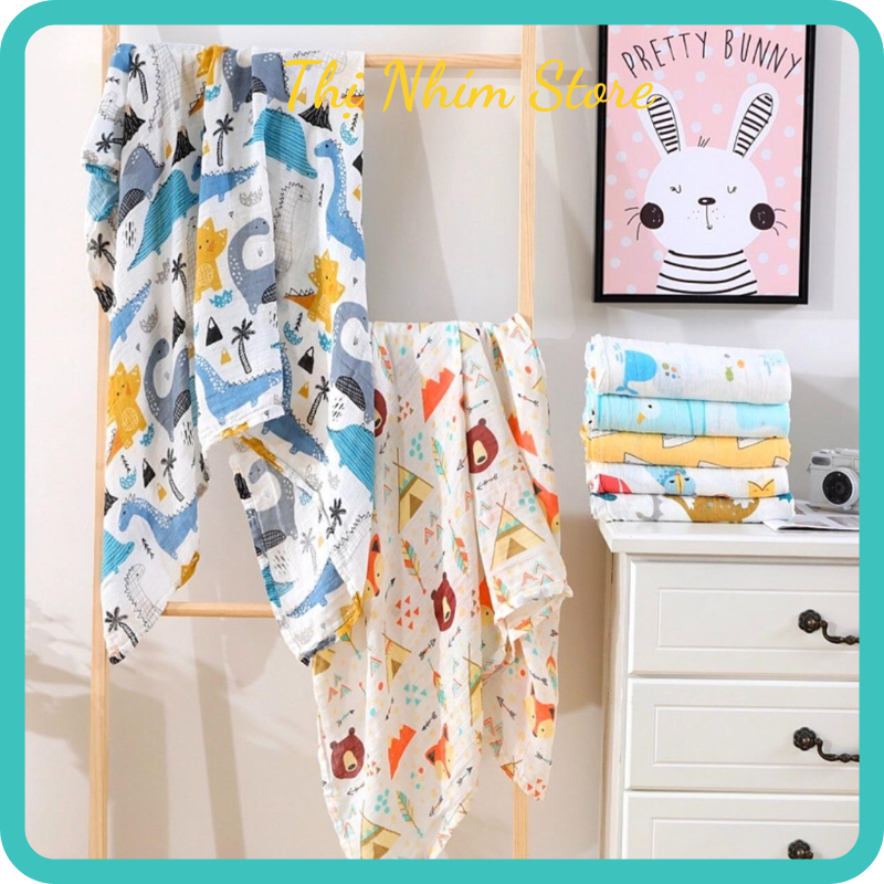 Khăn tắm cho bé sơ sinh 2 lớp sợi tre Aden & Anais cho bé sơ sinh, Thị Nhím Store, Khăn quấn ủ, khăn tắm, khăn choàng
