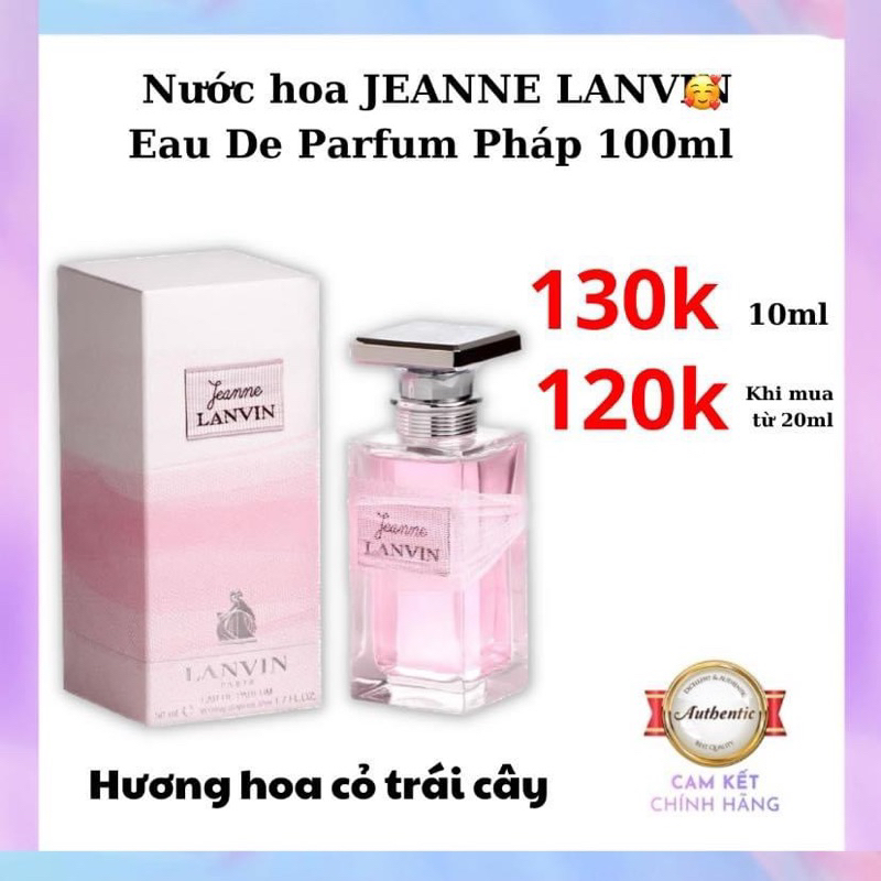 Nước Hoa 𝑱𝒆𝒂𝒏𝒏𝒆 𝑳𝒂𝒏.𝒗𝒊𝒏 chiết