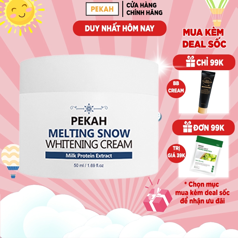 Kem Dưỡng Trắng Nâng Tone Da PEKAH Melting Snow Whitening Cream 50ml