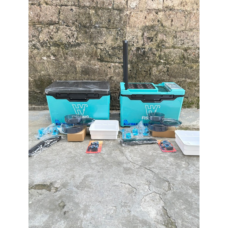 Thùng câu đài HV dung lượng 29 lít có tựa lưng và không tựa y như hình