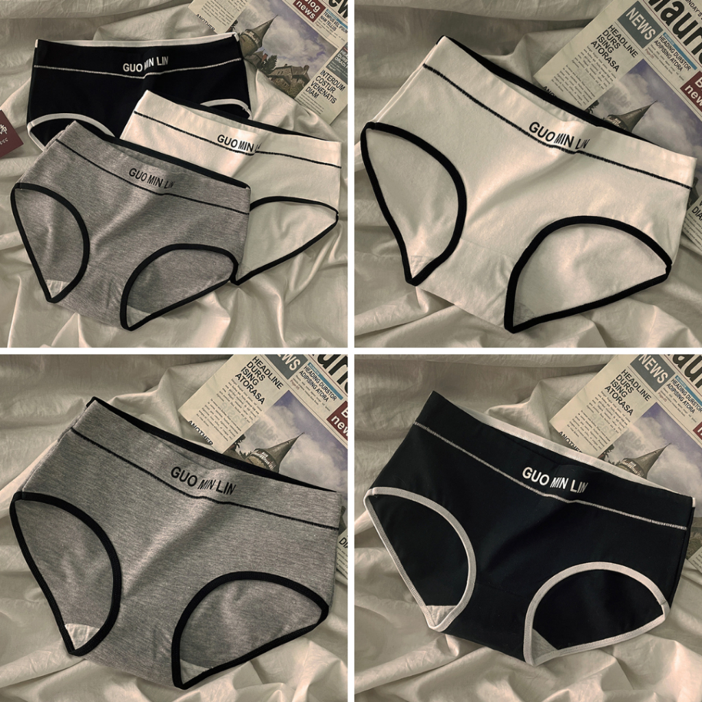 Set 3 quần lót nữ cotton nguyên chất co giãn tốt TOPBRA