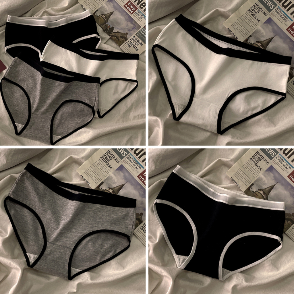 Set 3 quần lót nữ cotton nguyên chất co giãn tốt TOPBRA