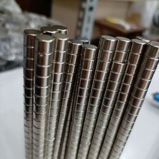 Nam châm viên 7x5mm tròn dẹt lực hít siêu mạnh nam châm trắng