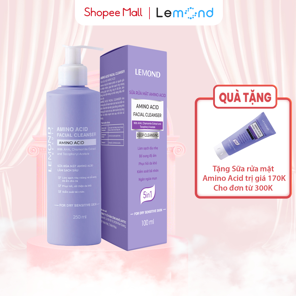 Sữa rửa mặt dịu nhẹ LEMOND Amino ACid facial cleanser 250ml