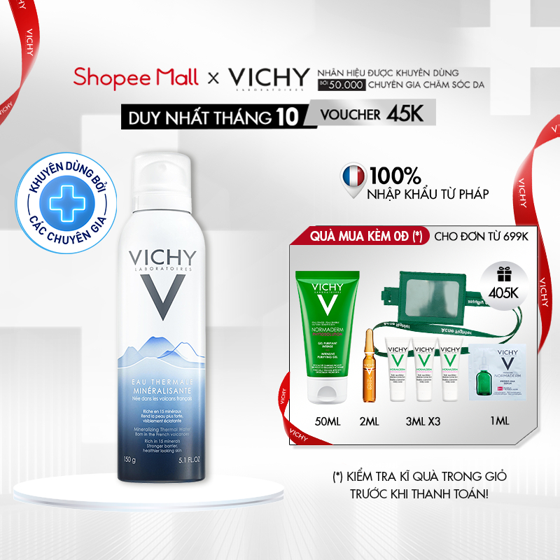 Nước khoáng dưỡng da Vichy Mineralizing Thermal Water 150ml