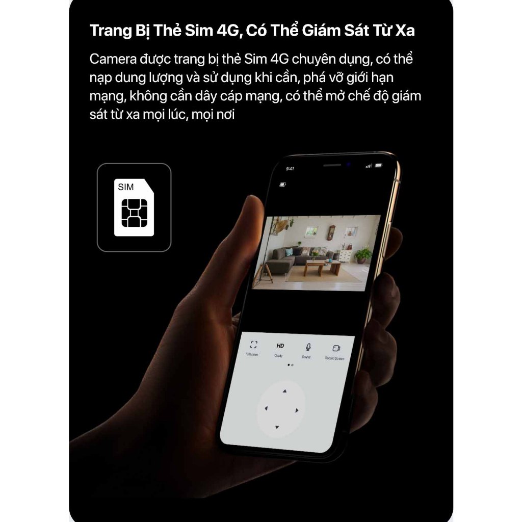 Camera 4G  DrCam HK-W5-4G dung lượng Pin 6200mAh trong nhà nhỏ gọn Full HD 1080p - Hàng chính hãng - Bảo hành 1 năm