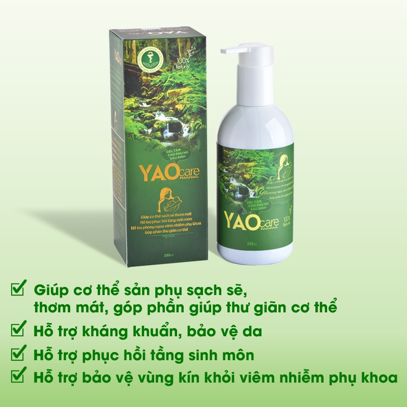 Gel tắm gội thảo dược cho mẹ sau khi sinh DK Pharma Yaocare Mama Gel 250 ml