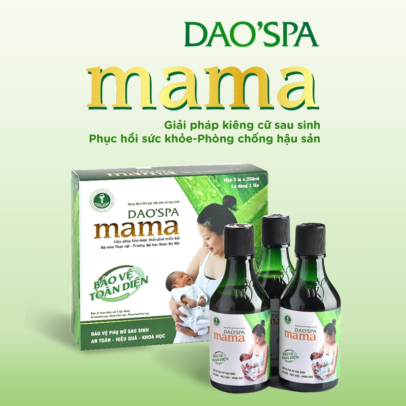 Dung dịch xông tắm cho mẹ sau khi sinh DK Pharma Dao'Spa Mama 3 chai 250 ml