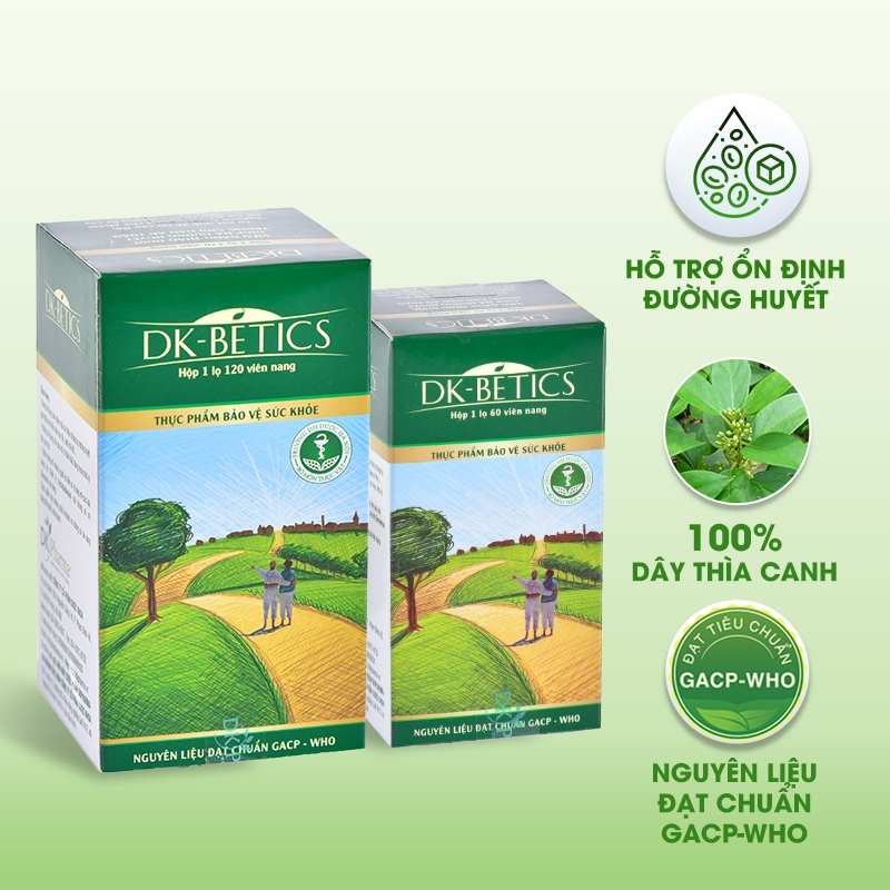 Viên uống hỗ trợ giảm và ổn định đường huyết DK Pharma DK Betics 60 viên