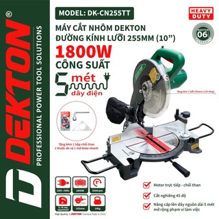 Máy cắt nhôm dekton dk-cn255tt có lưỡi cắt nhôm 120 răng