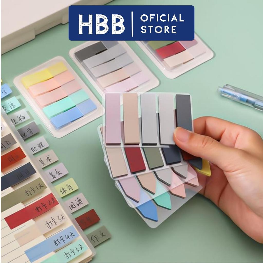 Giấy note ghi chú - SET 100 tờ - giấy note đánh dấu trang - giấy phân trang note ký - HBB STORE