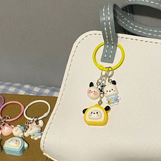 Móc khoá hoạt hình Sanrio Kuromi Melody Cinnamoroll Kitty Pochacco Pompurin dễ thương