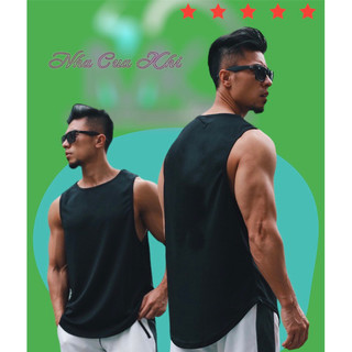 Áo ba lỗ nam, áo tập gym Ao tanktop thun trơn cotton thoáng mát