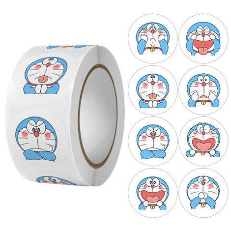 Cuộn sticker 500 tem nhiều mẫu xinh