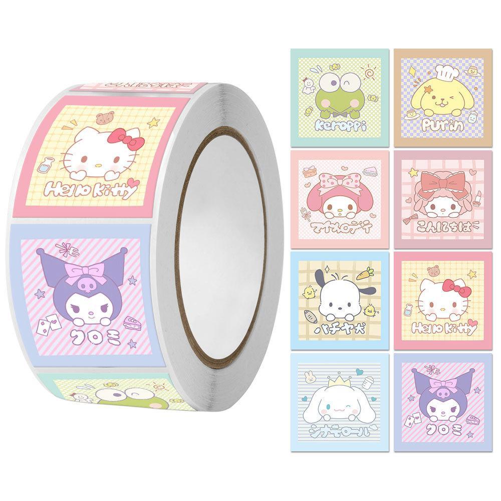 Cuộn sticker 500 tem nhiều mẫu xinh