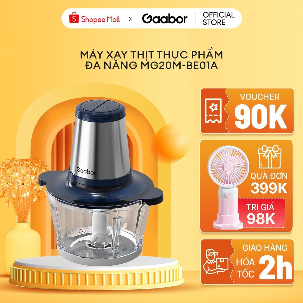 Máy xay thịt thực phẩm đa năng MG20M-BE01A GAABOR công suất 300W, cối thủy tinh, xanh biển sâu DEEP SEA huyền bí