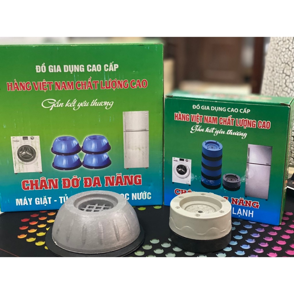 Bộ 4 miếng đệm cao su / chân kê / giá đỡ / lót chân máy giặt / tủ lạnh chống rung chống ồn