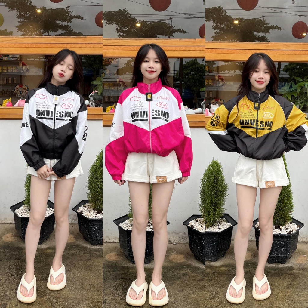 Áo khoác dù Bomber form lửng croptop ĐI PHƯỢT cá tính nữ chất dù 2 lớp dày