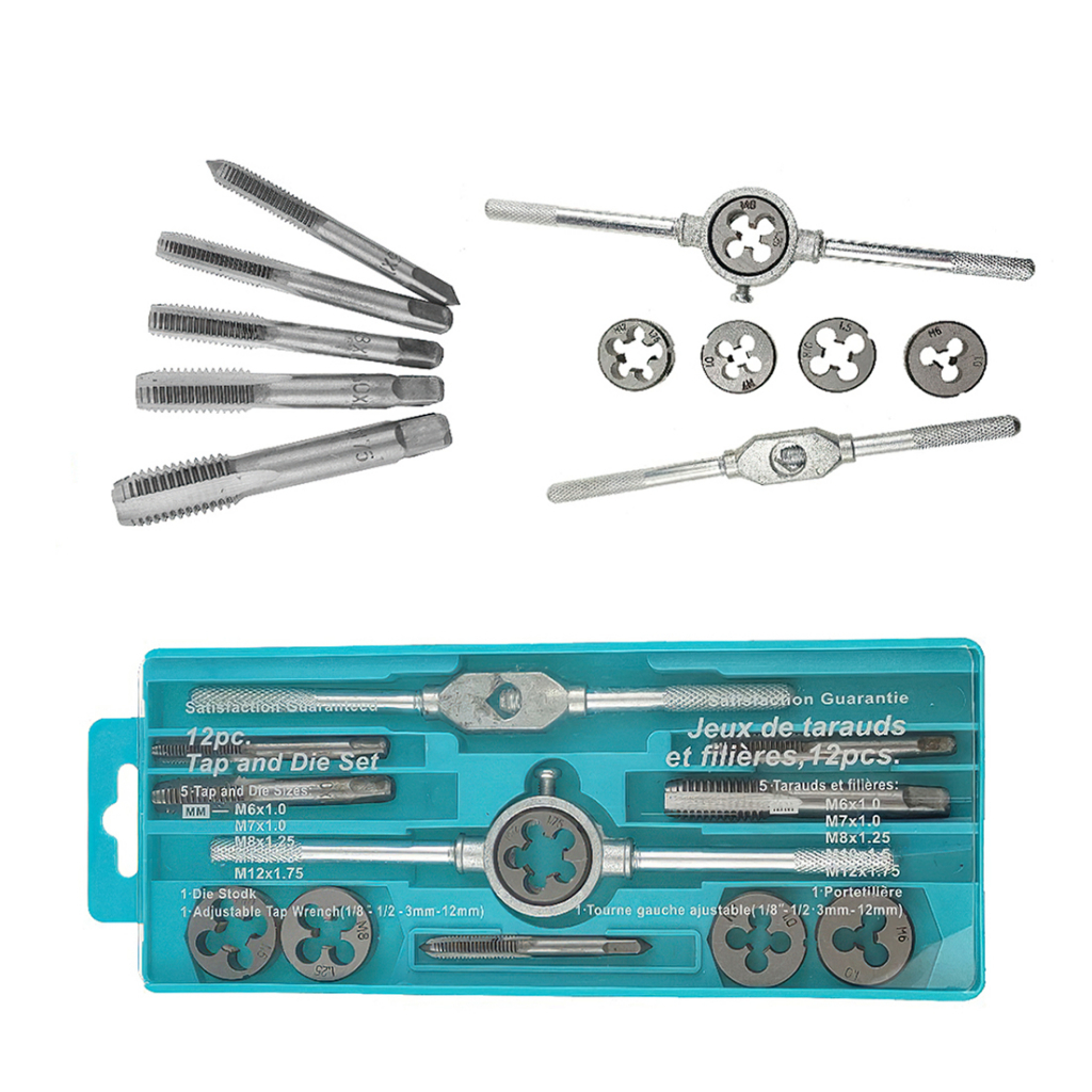 Bộ tay quay taro tạo ren trong và ngoài 12 chi tiết