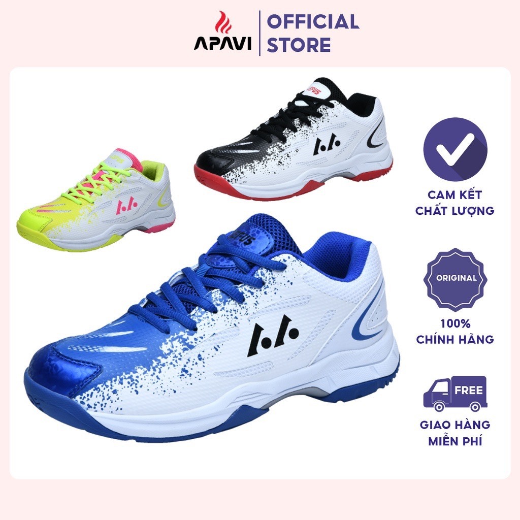 Giày cầu lông Lefus L018 trắng đen huyền bí, dễ phối đồ, da PU bền, lưới thoáng khí, ôm chân