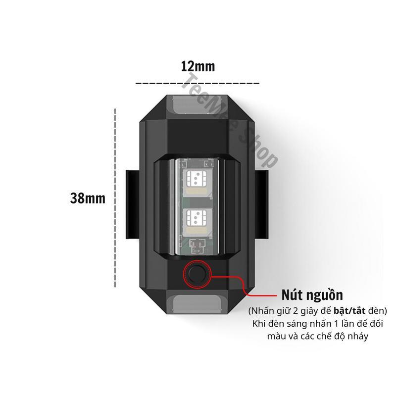 Đèn Led Di Động 7 Màu Sắc 34 Chế Độ Nháy Cáp Sạc Usb phiên bản nâng cấp mới MSP02