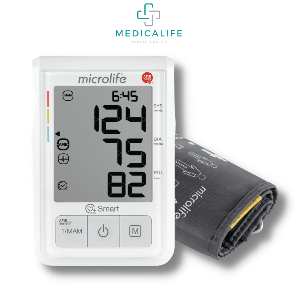 Máy đo huyết áp Microlife B3 AFIB Advanced có cảnh báo rối loạn nhịp tim PAD,đo thông minh