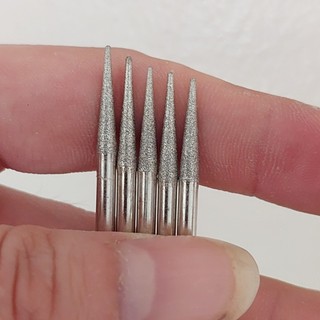 Mũi khoan mài khắc kim cương đầu nhọn cán 3mm mũi mài kim cương nhọn