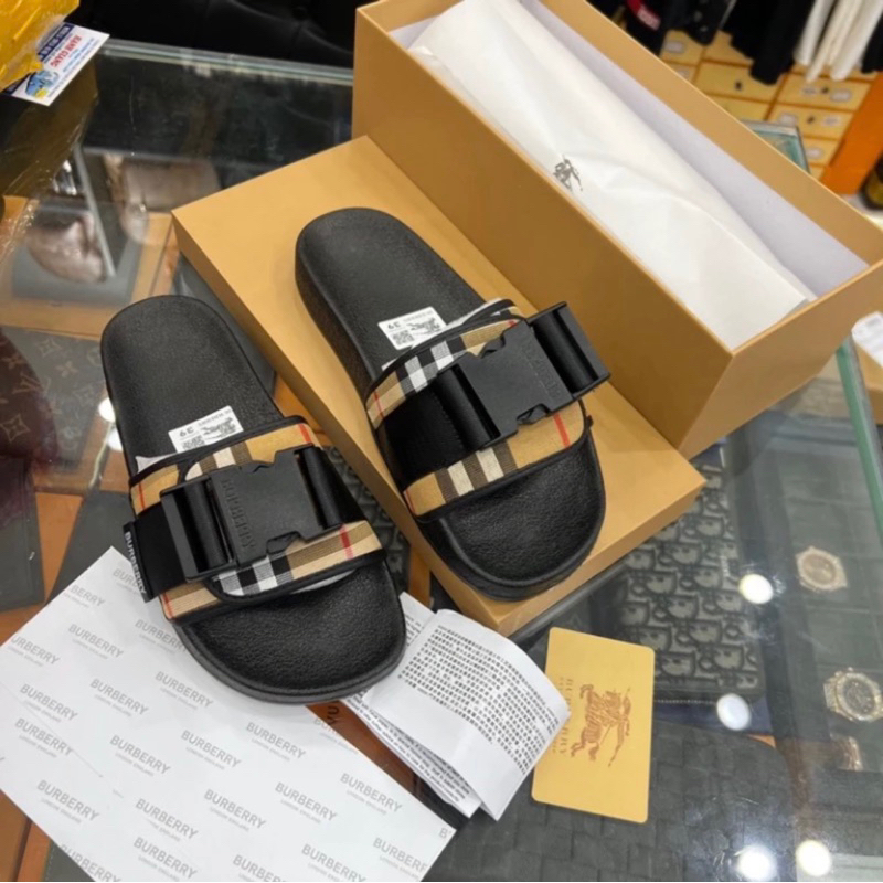 Dép BBR Quai Bấm Thời Trang Nam Nữ Cháy Phố  - Dép BBR Quai Ngang Đế Tăng Chiều Cao Hottrend