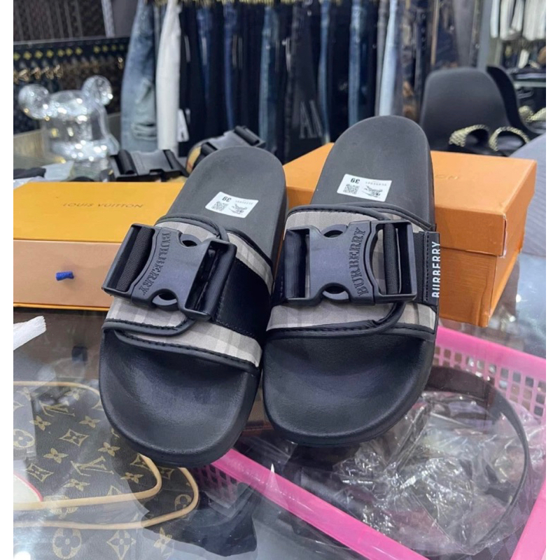 Dép BBR Quai Bấm Thời Trang Nam Nữ Cháy Phố  - Dép BBR Quai Ngang Đế Tăng Chiều Cao Hottrend