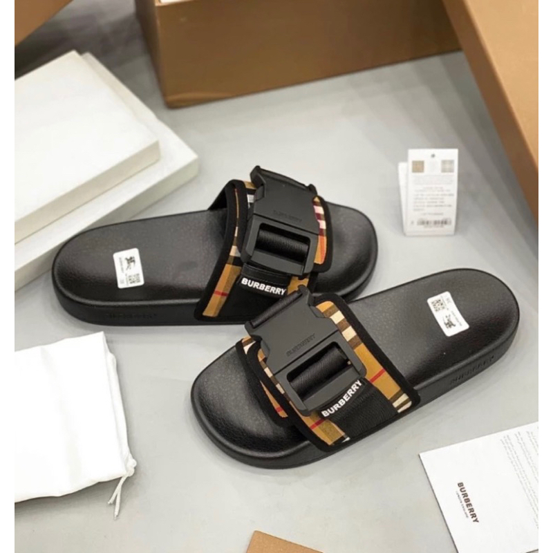 Dép BBR Quai Bấm Thời Trang Nam Nữ Cháy Phố  - Dép BBR Quai Ngang Đế Tăng Chiều Cao Hottrend