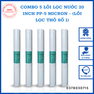 Combo 5 lõi lọc nước 20 inch pp-5 micron -