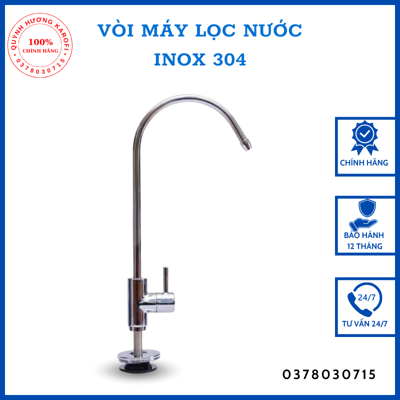 Vòi máy lọc nước Inox 304, Vòi INOX 304 sử dụng cho máy lọc nước