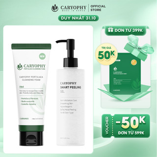 Combo sữa rửa mặt 150ml và tẩy tế bào chết 250ml Caryophy Portulaca