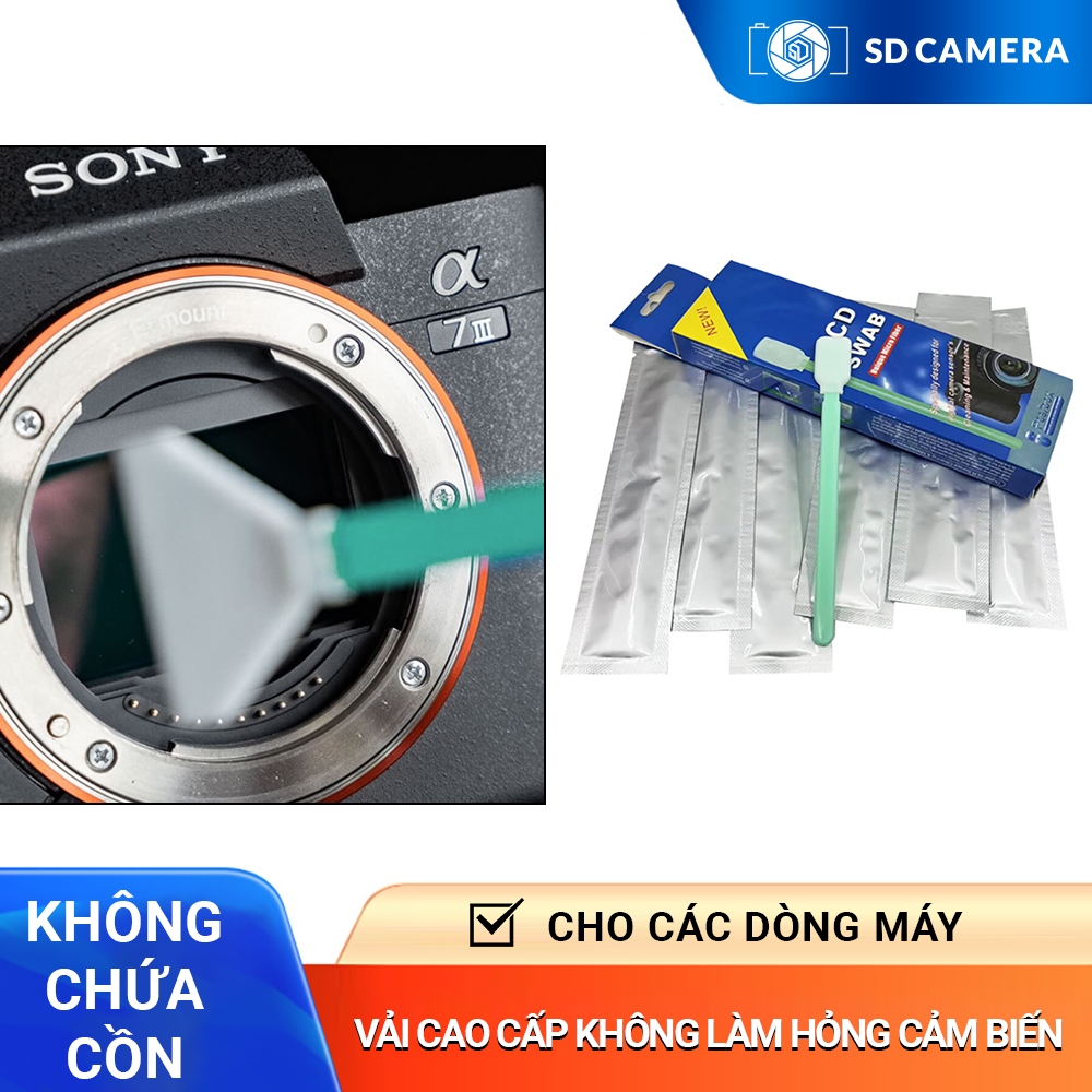Que Vệ Sinh Que lau Sensor cảm biến Gương lật máy ảnh, ống kính CCD SWAB an toàn không trầy xước