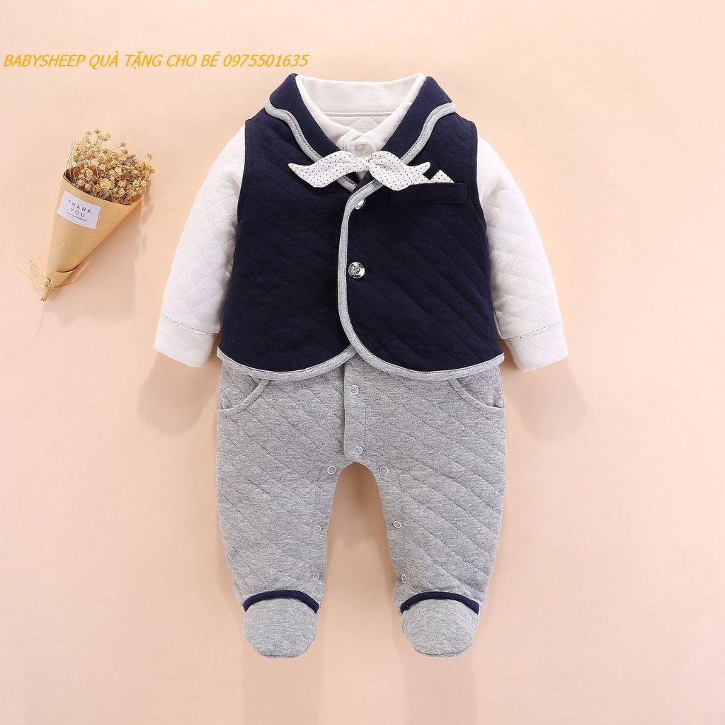 BODY CÔNG TỬ KÈM GILE RỜI CHẦN BÔNG LIỀN THÂN CHO BÉ TRAI HÀNG CAO CẤP