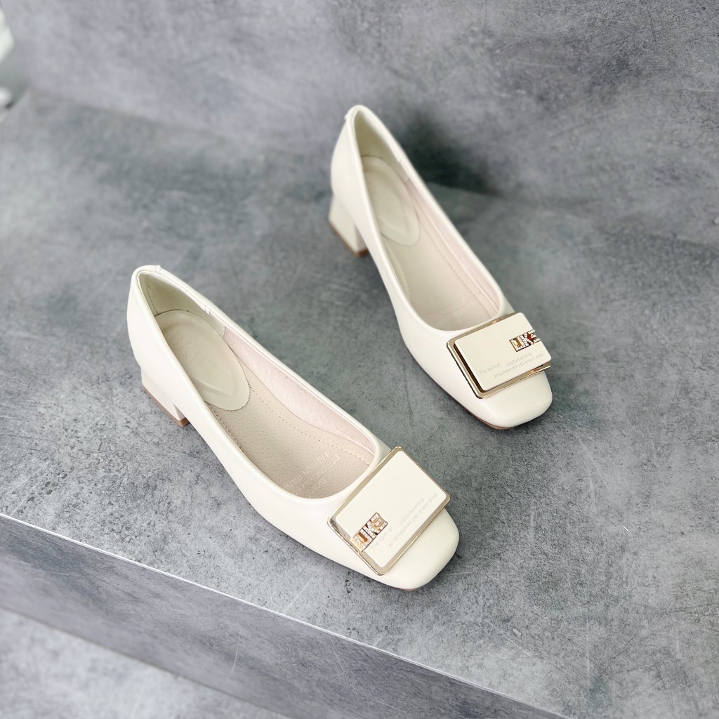 Min's Shoes - Giày Gót Vuông Da Mềm Cao Cấp VN123 (FORM RỘNG NÊN ĐI LÙI SIZE)