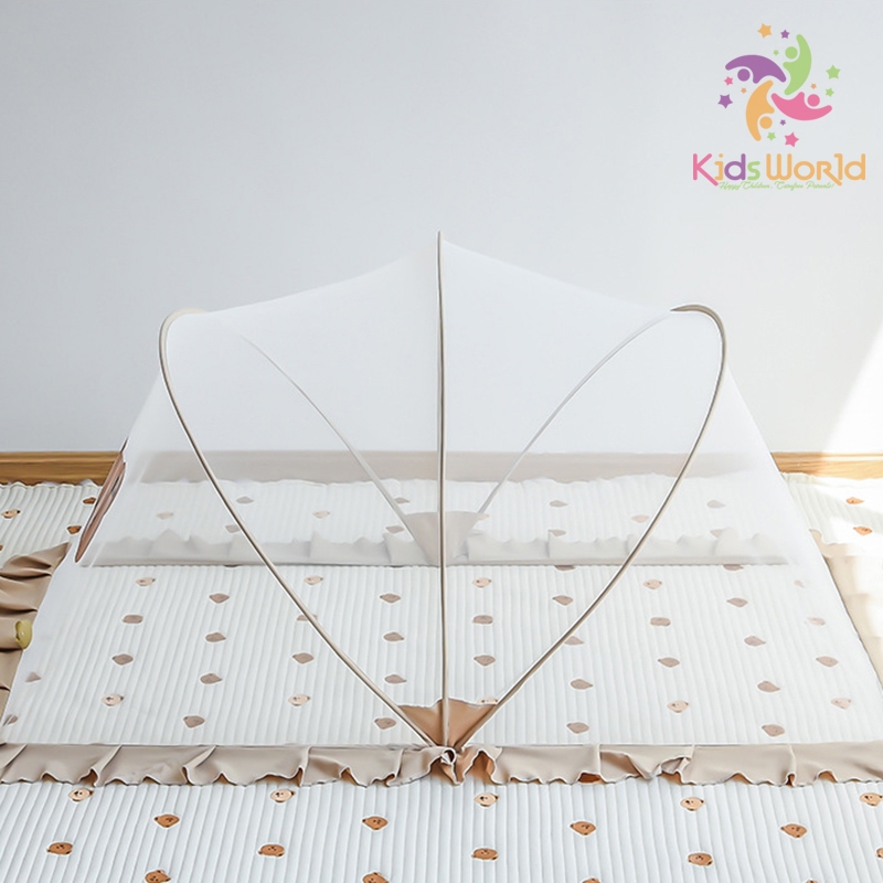 Màn chụp cho bé gấp gọn, chống muỗi, dùng cho giường và nôi cũi phong cách Hàn Quốc cho bé ngủ ngon