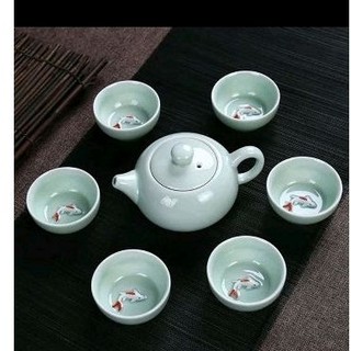 Bộ ấm chén hình cá 3D cao cấp màu ngẫu nhiên