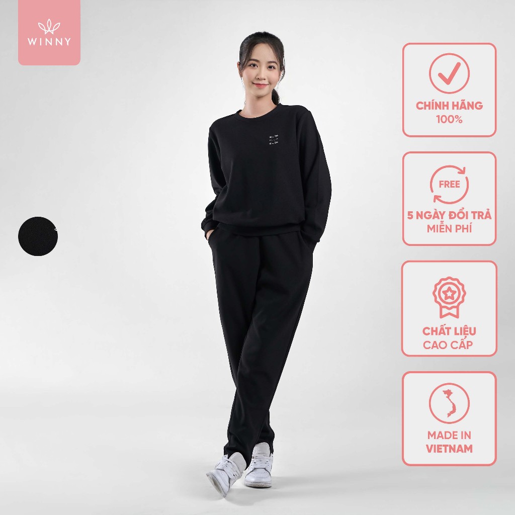 Bộ mặc nhà nữ Winny Poly kim tuyến siêu ấm, siêu bền 1MNPLK23638D