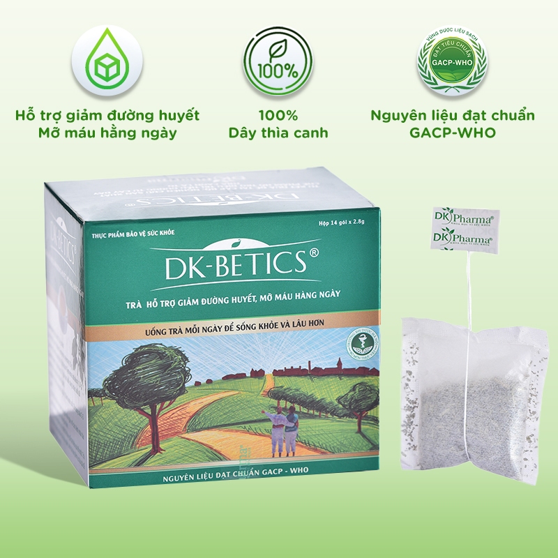 Trà túi lọc hỗ trợ giảm và ổn định đường huyết DK Pharma DK Betics 14 gói