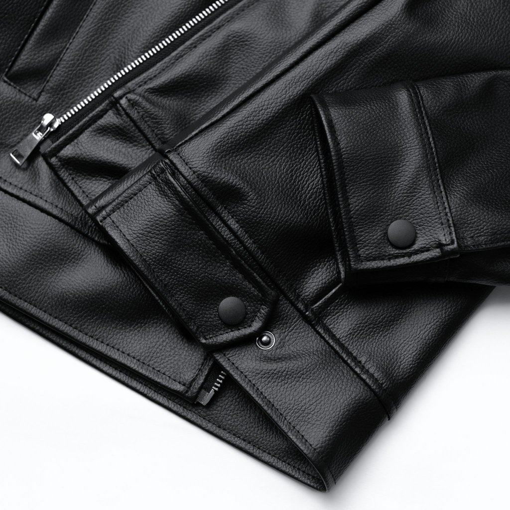 Áo khoác da nam đen PVC nhập khẩu cao cấp lót dù dày dặn LADOS-12096