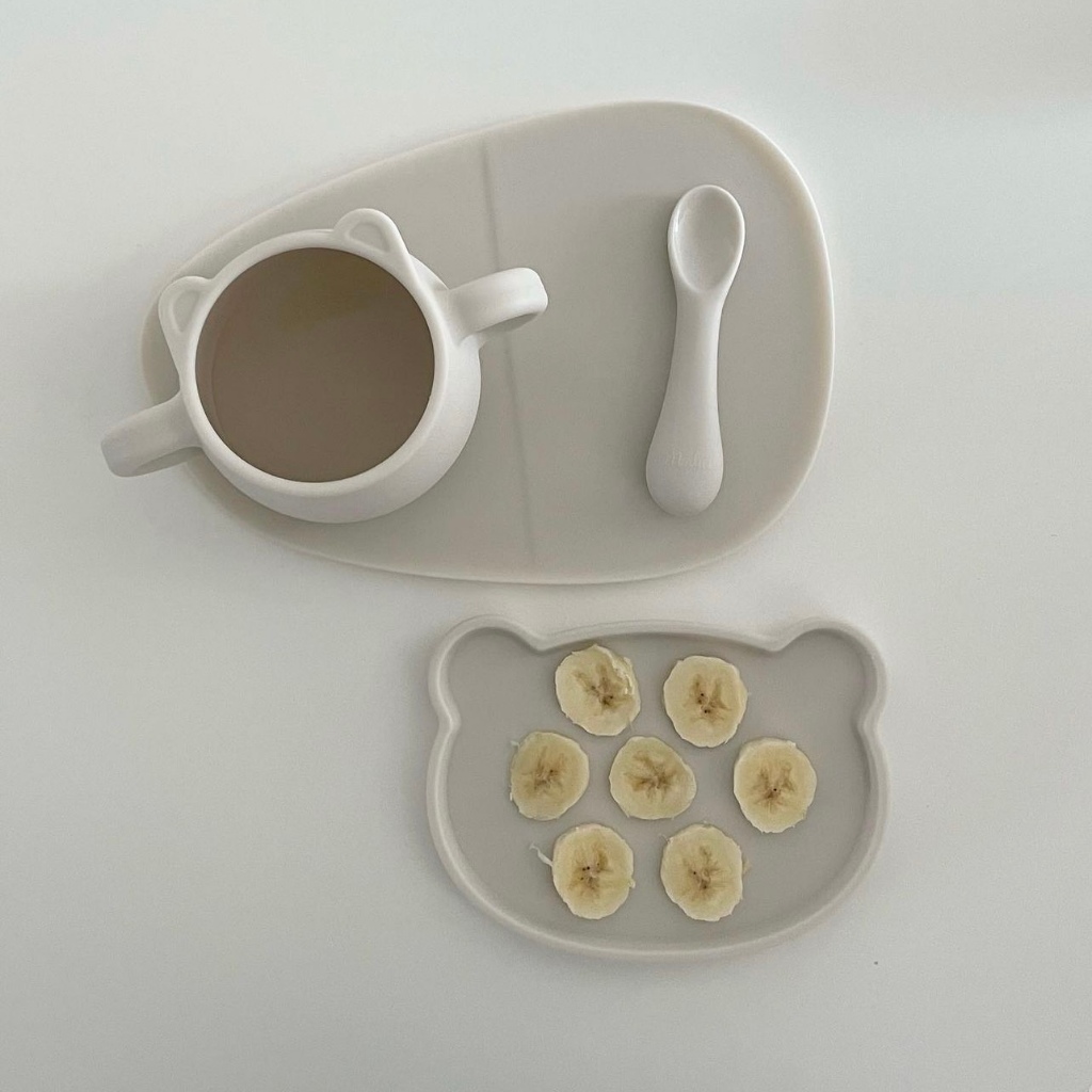 Cốc uống nước cho bé Bluemama silicone Hàn Quốc, nhập khẩu chính hãng có tem phụ