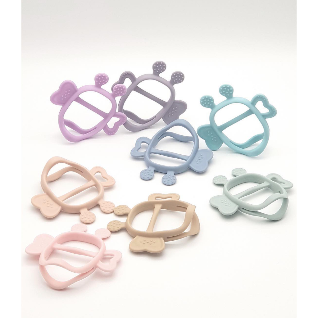 Gặm nướu Silicone Mamastem JemJem Monster Hàn Quốc kèm túi thỏ đeo chéo