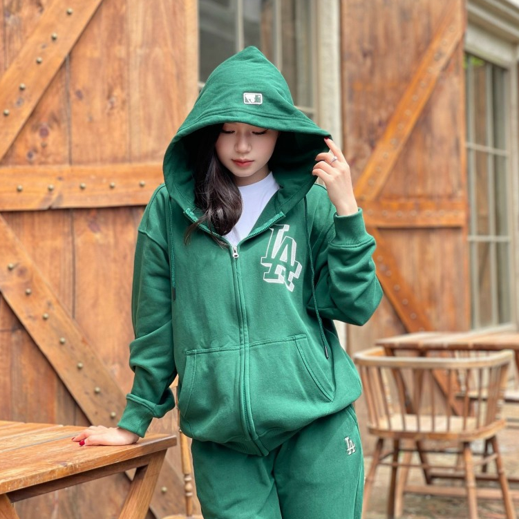 Áo khoác hoodie unisex, áo khoác nỉ nam nữ MLB nhiều màu hàng xuất dư cao cấp phong cách Hàn Quốc