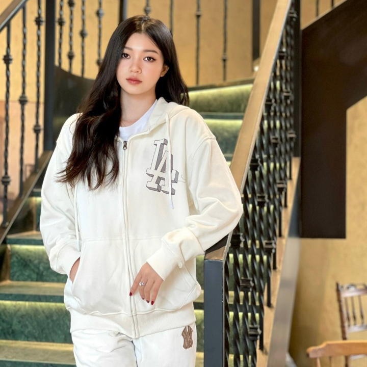 Áo khoác hoodie unisex, áo khoác nỉ nam nữ MLB nhiều màu hàng xuất dư cao cấp phong cách Hàn Quốc