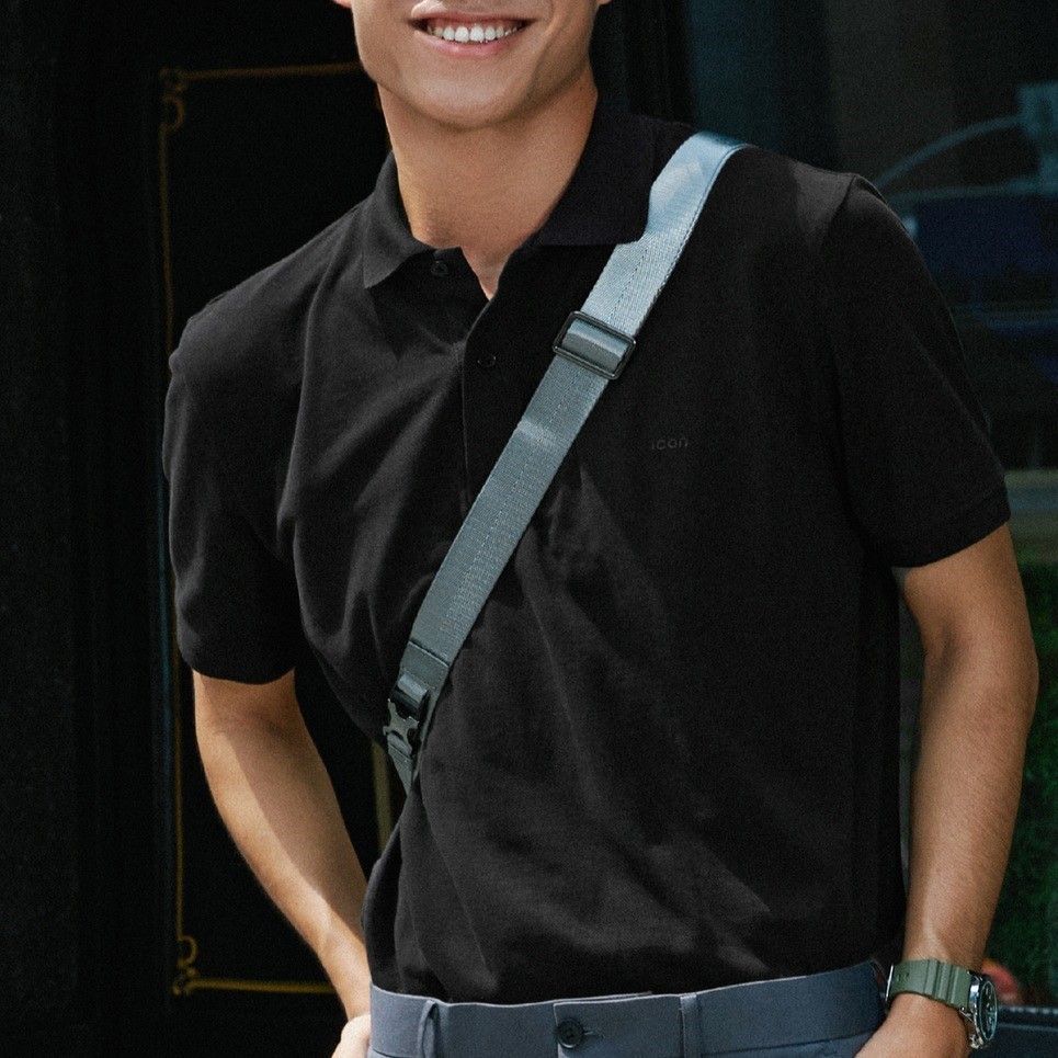 Áo thun nam Polo Basic ICDN Printed Form Slim chất Cotton mềm mịn co giãn 2 chiều - PLID0099