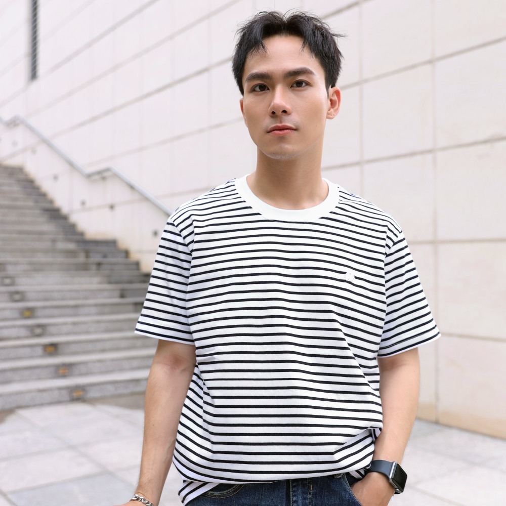 Áo thun nam ICONDENIM Trơn W Logo thêu nổi chất Cotton mềm mại - ATID0253